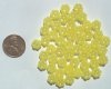 50 8mm Milky Yellow Lustre Flowers